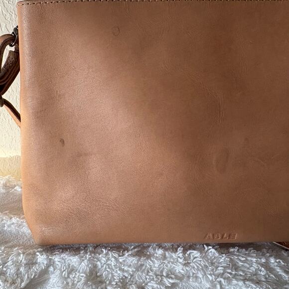 ABLE Local + Global Flap Crossbody Shoulder Bag Camel/Cream OS Granola Normcore - Picture 8 of 9